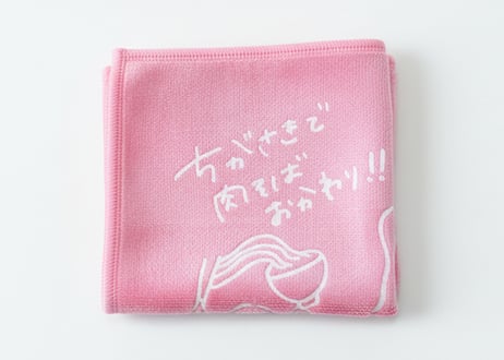 【minigara】茅ヶ崎で肉そばおかわり！タオルハンカチ （商品コード:TG670584）