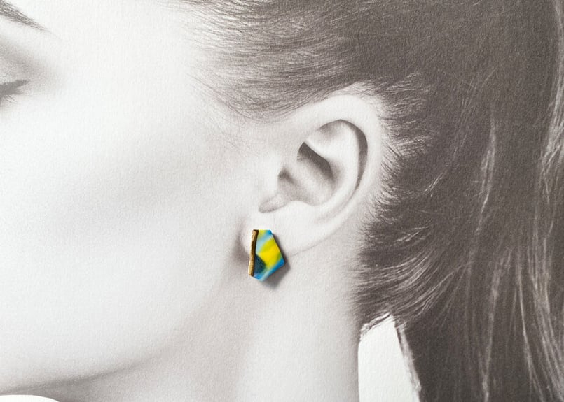 オカッパラバー ピアス リング 刺繍 陶器 オカッパラバー ピアス リング 刺繍 陶器 オカッパラバー ピアス