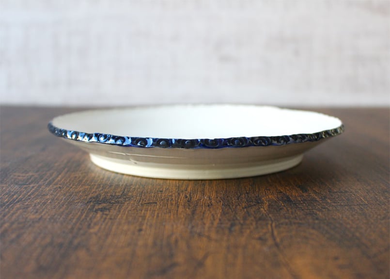 陶芸　松 信楽焼 イラボ松皮観音竹鉢 7号 幅22.5cm×高さ16.5cmの販売
