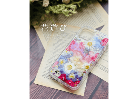 花遊び｜押し花スマホケース（受注制作・お届けまで約2〜3週間）