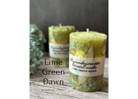 ボタニカルキャンドル「Lime Green Dawn」