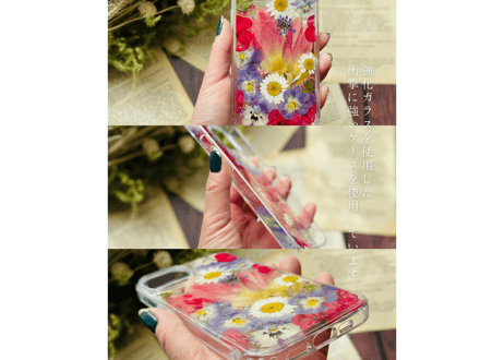 花遊び｜押し花スマホケース（受注制作・お届けまで約2〜3週間）