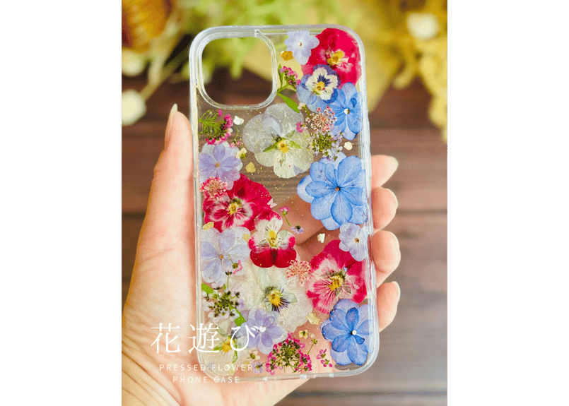 花遊び｜押し花スマホケース（受注制作・お届けまで約2〜3週間