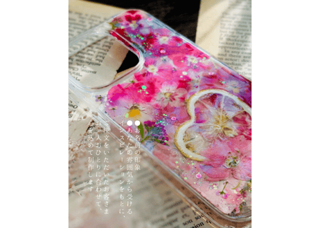 花遊び｜押し花スマホケース（受注制作・お届けまで約2〜3週間）