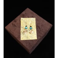 蓄光ホタルガラスピアス　No7（送料込）