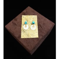 蓄光ホタルガラスピアス　No6（送料込）