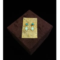 蓄光ホタルガラスピアス　No5（送料込）