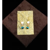 蓄光ホタルガラスピアス　No6（送料込）