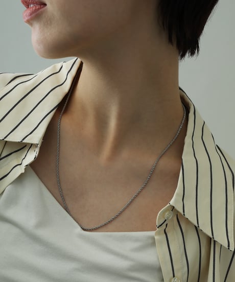 金属アレルギー対応 華奢ロープチェーンネックレス サージカルステンレス swn01065ogg