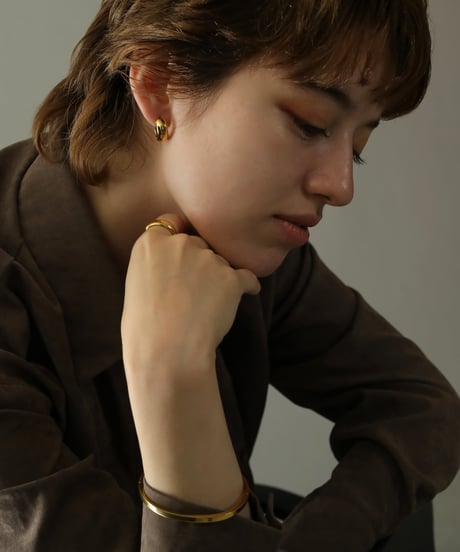 金属アレルギー対応 シンプルドロップフープピアス 両耳用 サージカルステンレス swp51045ogg