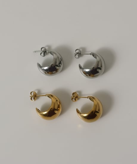 金属アレルギー対応 ラウンドドロップピアス サージカルステンレス swp18125ogg