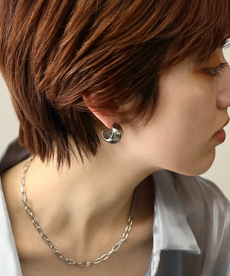 金属アレルギー対応 ラウンドドロップピアス サージカルステンレス swp18125ogg