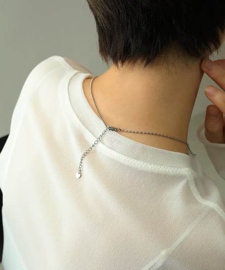 金属アレルギー対応 ミックスチェーンデザインネックレス サージカルステンレス swn09105ogg