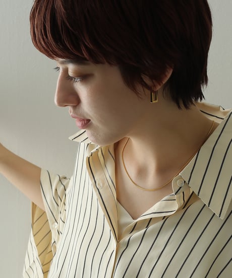 金属アレルギー対応 ロングスクエアデザインピアス 両耳用 サージカルステンレス swp29065ogg