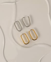 金属アレルギー対応 シンプルオーバルピアス 両耳用 サージカルステンレス swp52065ogg