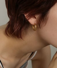 金属アレルギー対応 ツイストフープピアス サージカルステンレス swp07085ogg