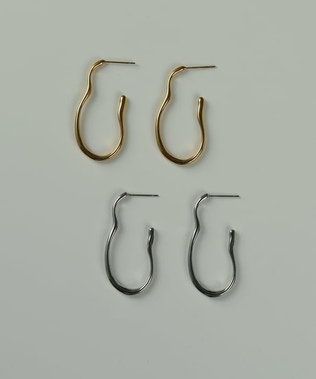 金属アレルギー対応 ニュアンスウェービングピアス サージカルステンレス swp36125ogg