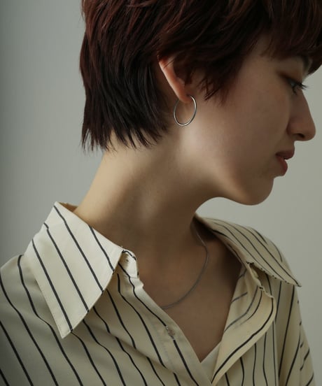 金属アレルギー対応 シンプルフープピアス 25mm サージカルステンレス swp20045ogg