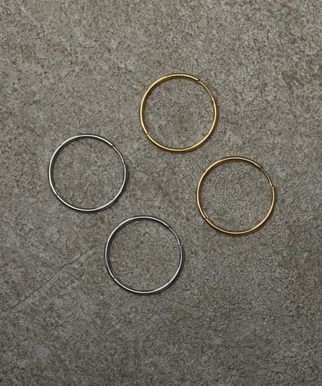 金属アレルギー対応 シンプルフープピアス 25mm サージカルステンレス swp20045ogg