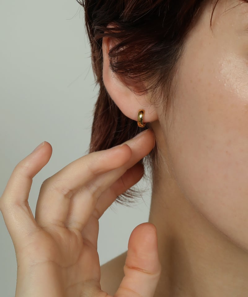 金属アレルギー対応 ニュアンスミニフープピアス 両耳用 サージカル