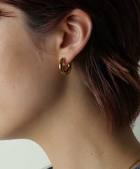 金属アレルギー対応 ボリュームシンプルフープピアス 両耳用 サージカルステンレス swp15045ogg