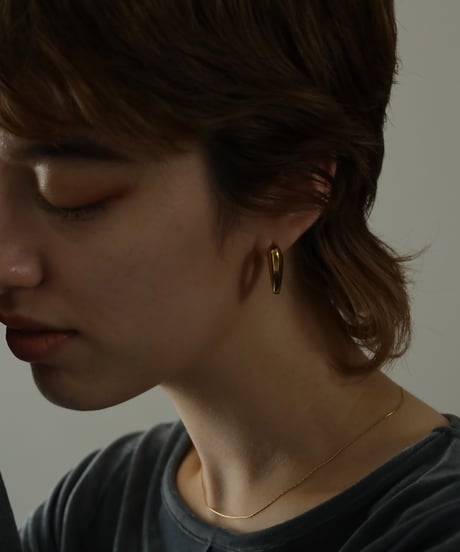 金属アレルギー対応 ボリュームハートモチーフピアス サージカルステンレス swp09085ogg
