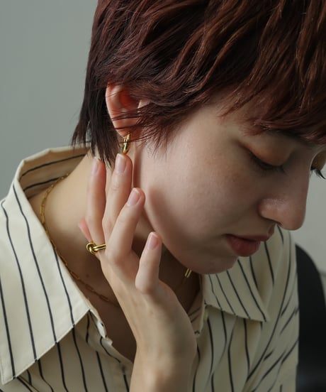 金属アレルギー対応 ボリュームシンプルフープピアス 両耳用 サージカルステンレス swp15045ogg