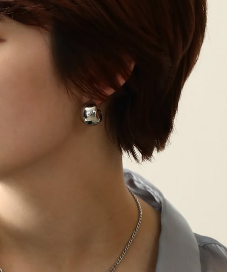 金属アレルギー対応 ラウンドドロップピアス サージカルステンレス swp18125ogg