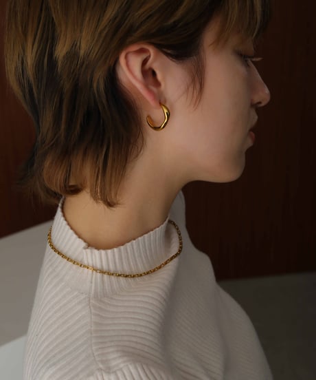 金属アレルギー対応 ニュアンスドロップラウンドピアス 両耳用  サージカルステンレス swp13065ogg