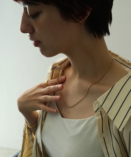 金属アレルギー対応 華奢ロープチェーンネックレス サージカルステンレス swn01065ogg