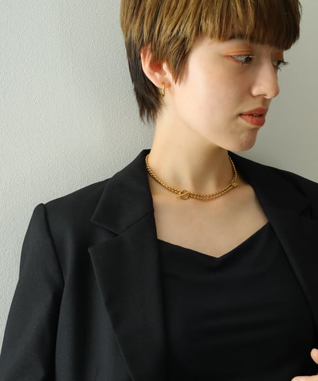 金属アレルギー対応 マルチウェイボールネックレス サージカルステンレス swn05105ogg