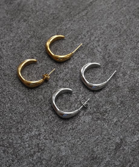 金属アレルギー対応 ニュアンスドロップラウンドピアス 両耳用  サージカルステンレス swp13065ogg
