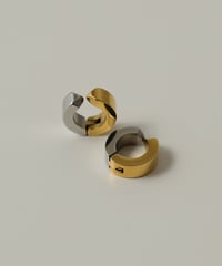 金属アレルギー対応 ２WAYバイカラーフープイヤーカフ 11ｍｍ 両耳用 swy14045ogg