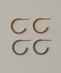 金属アレルギー対応 スクリューカットフープピアス 20ｍｍ 両耳用 サージカルステンレスswp07065ogg