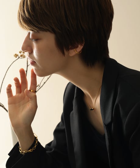 金属アレルギー対応 ニュアンストップデザインネックレス サージカルステンレス swn42085ogg