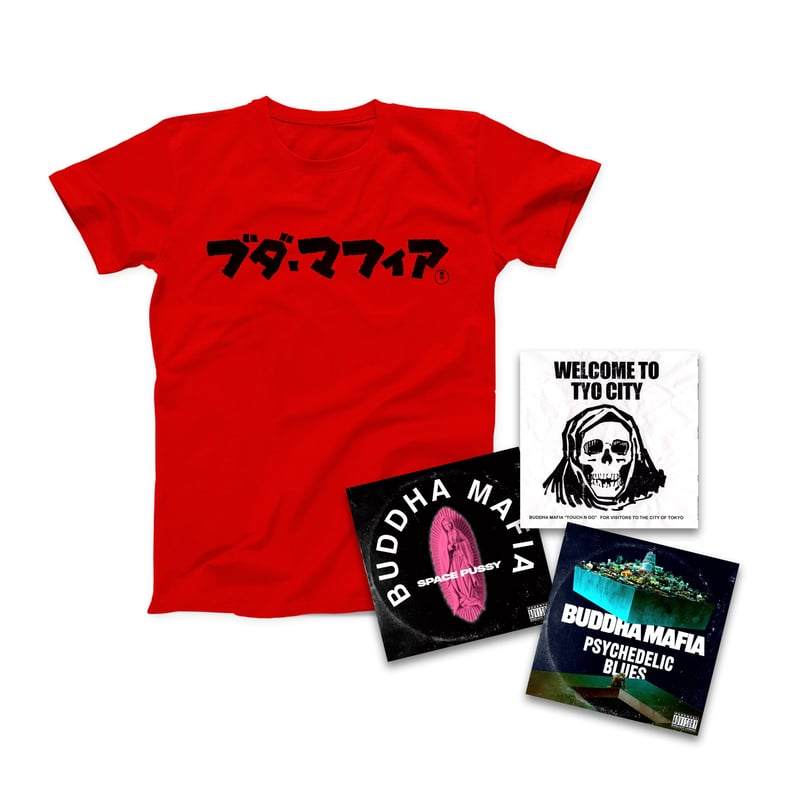 限定品　BUDDHA MAFIA TOUCH N GO 7インチTシャツセット WENOD RECORDS : BUDDHA MAFIA -『TOUCH N GO』『SPACE PUSSY
