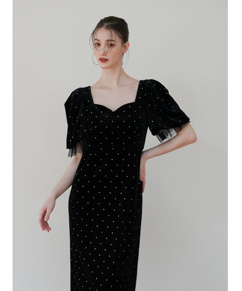 bijou dot velours dress | Acka.| エーシーケーエー|公式 bijou dot velours dress | Acka.| エーシーケーエー|公式