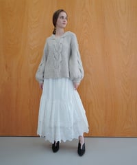 cotton lace skirt（white）
