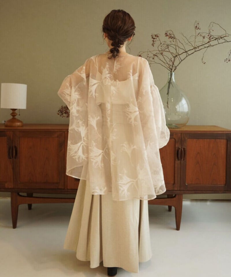 sheer over flare blouse(ivory) | 【Acka.】エーシーケーエ...