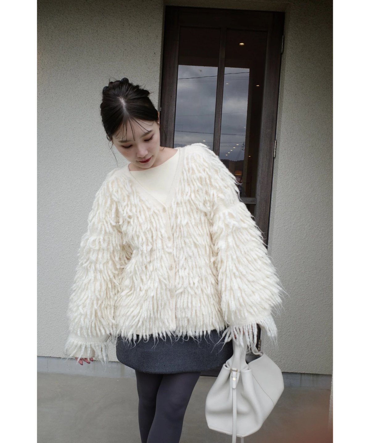 acka fringe volume cardigan 新品タグ付き acka fringe volume cardigan