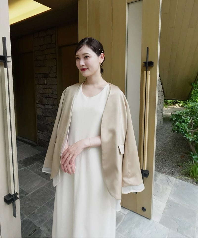 新品タグ付】acka glossy no collar jacket glossy no collar jacket