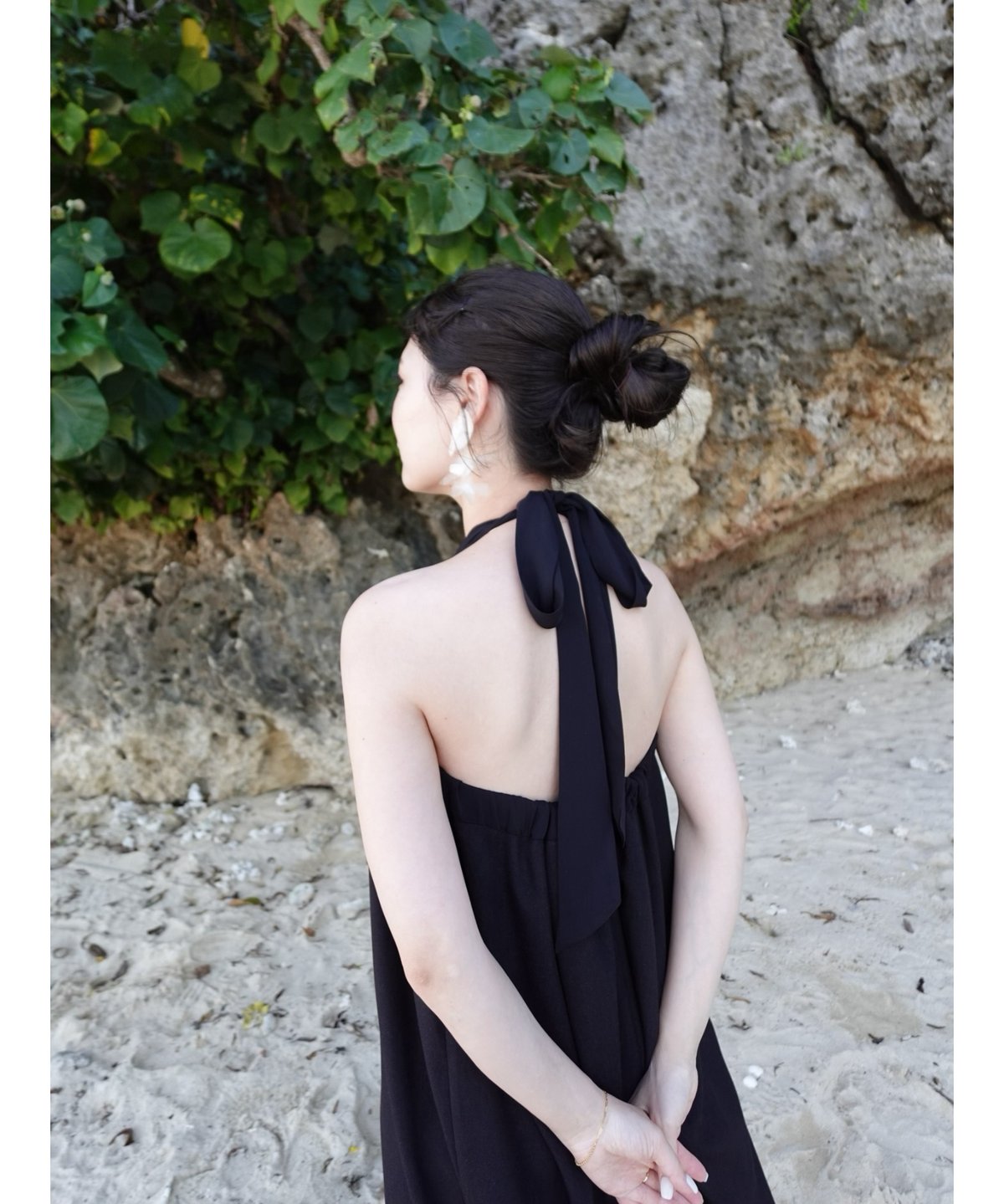 Acka.resort back open dress