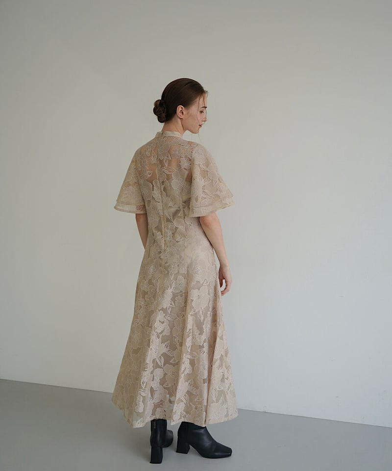 all sheer flower dress（beige） | 【Acka.】エーシーケーエー...