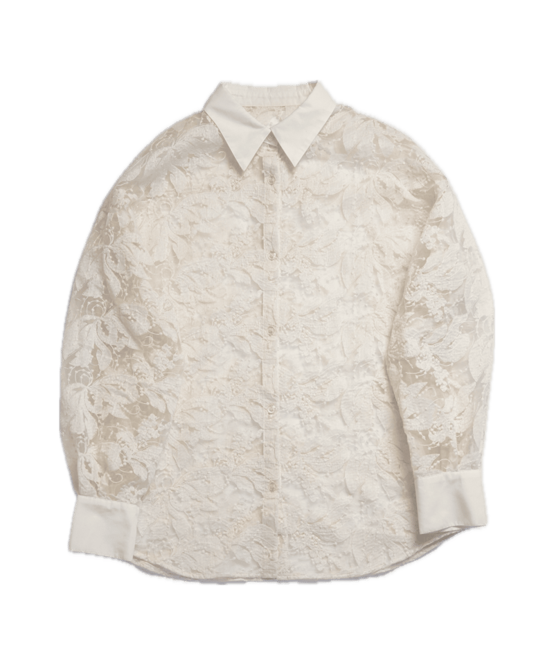 sheer embroidery shirt acka