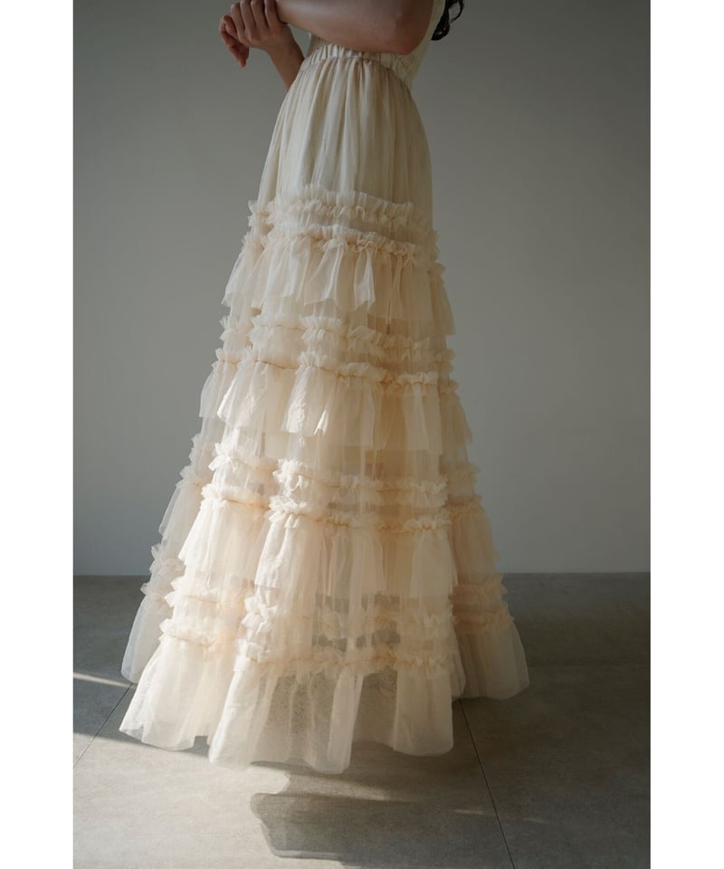 Acka tulle long skirt