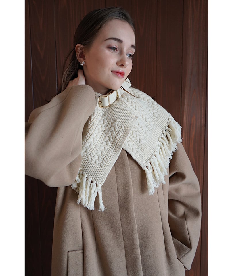 knit muffler long coat（camel） | 【Acka.】エーシーケーエー...