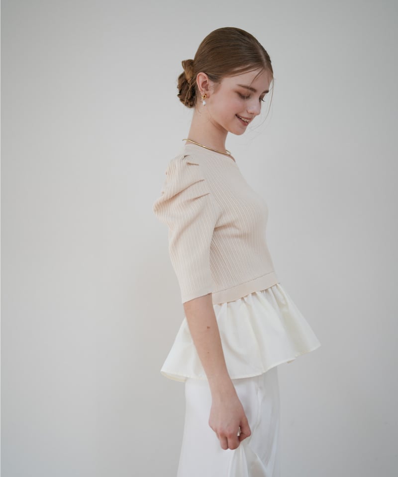 rib puff sleeve tops | Acka.｜ エーシーケーエー｜公式オンラインストア