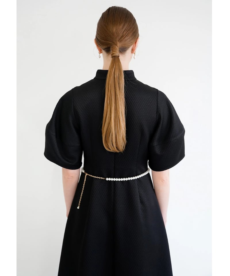 pearl belted puff dress | Acka.| エーシーケーエー|公式 pearl belted puff dress | Acka.| エーシーケーエー|公式