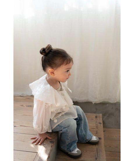 acka embroidery frill blouse