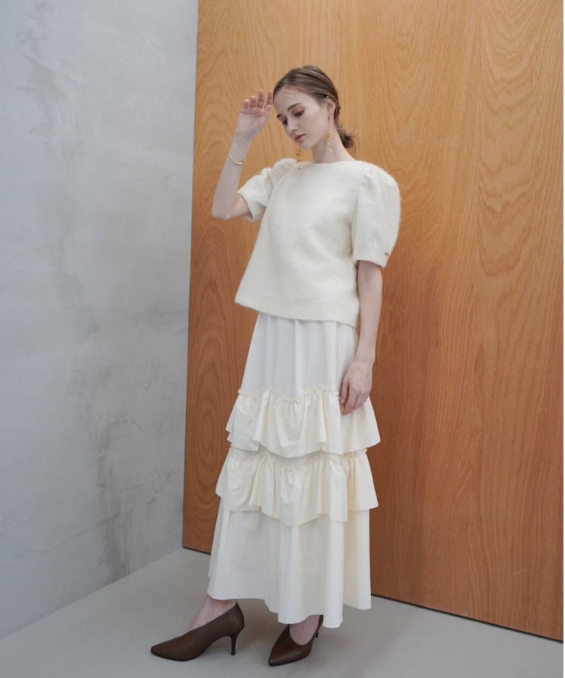 スカート Acka original tiered skirt tiered volume skirt – Acka online store